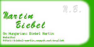 martin biebel business card